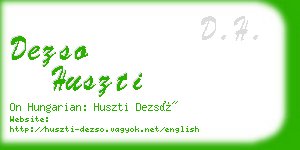 dezso huszti business card